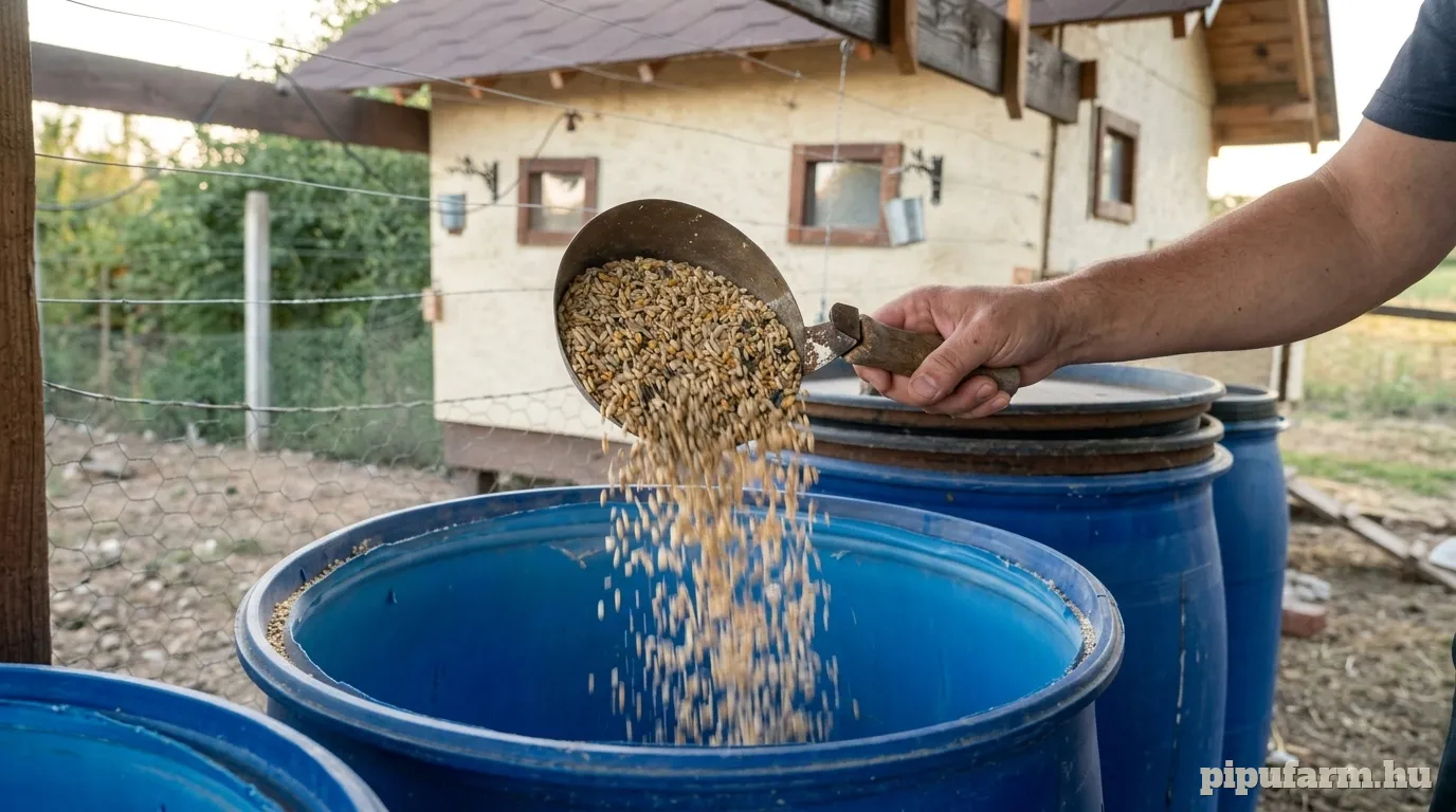 Gabonák és természetes kiegészítők a PIPU Farm tyúkjainak etetésében
