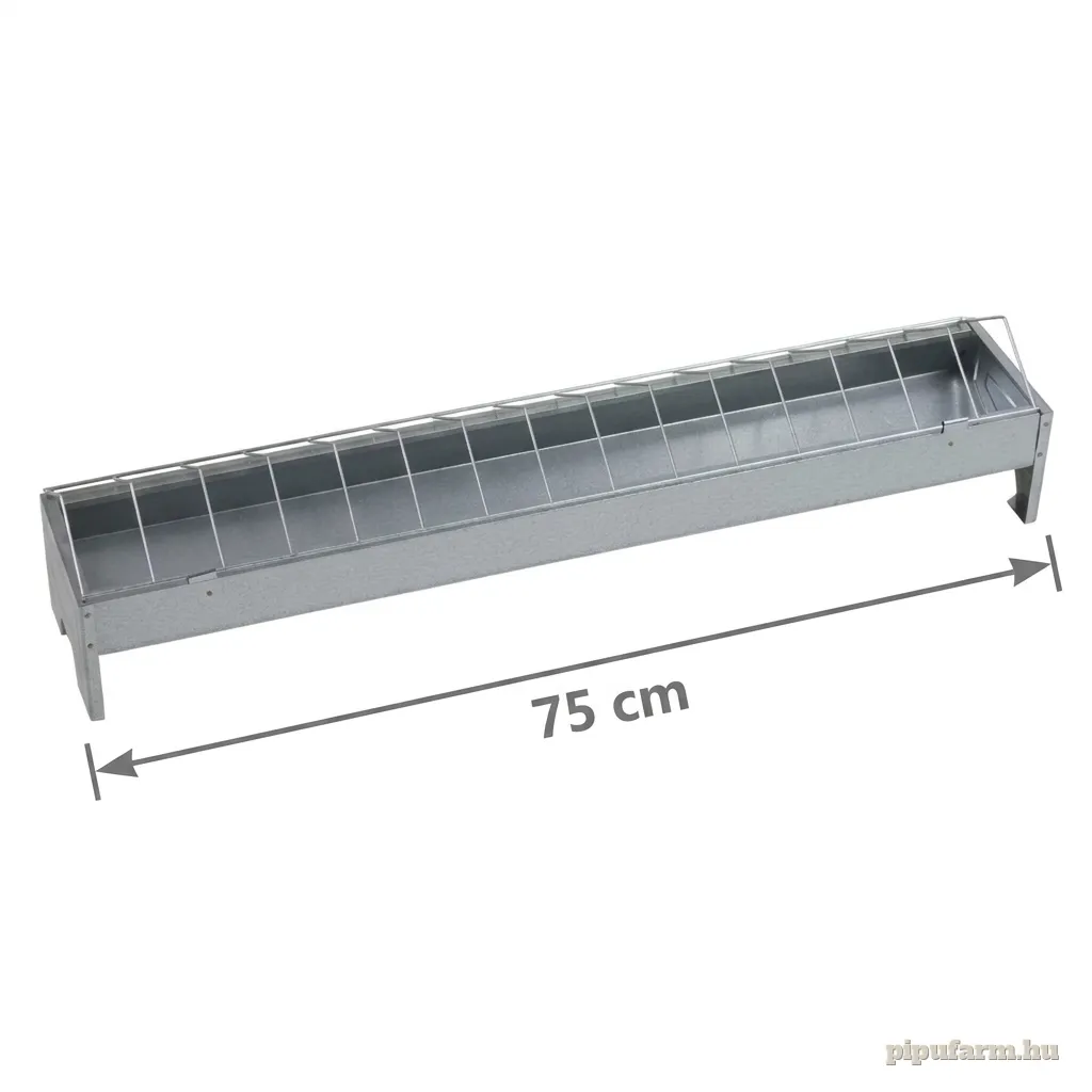 Etetővályú tyúkoknak – 75 cm, horganyzott