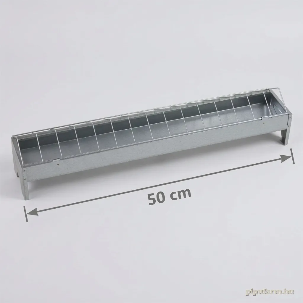 Etetővályú tyúkoknak – 50 cm, horganyzott