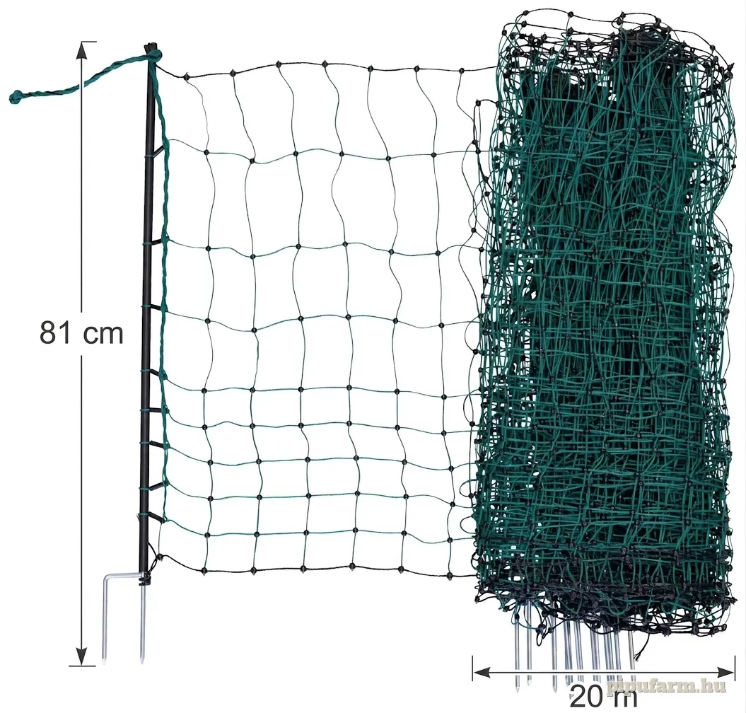 Camping Net elhatároló háló – 20 m × 81 cm, dupla heggyel